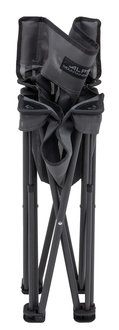 ALPS Mountaineering Adventure Folding Camping Chairs - Durable Mesh Fabric Over Powder Coated Aluminum with Simple Compact Design and Shoulder Carry Bag, Charcoal