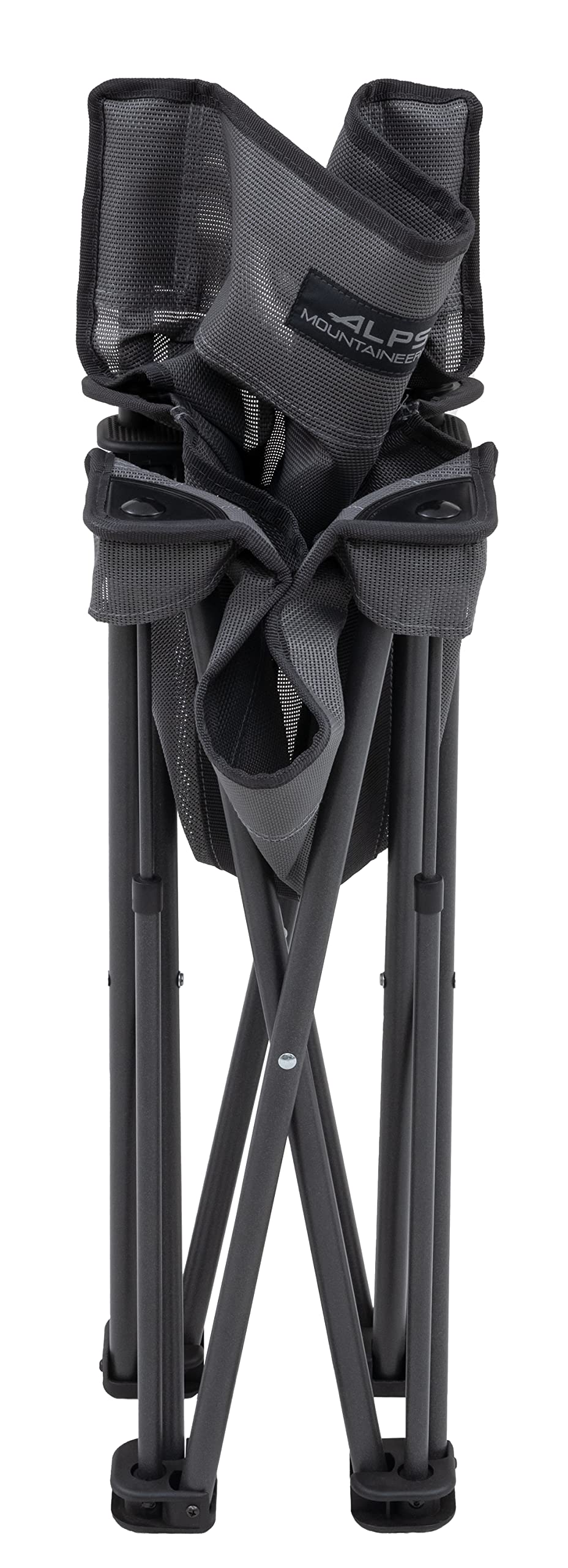 ALPS Mountaineering Adventure Folding Camping Chairs - Durable Mesh Fabric Over Powder Coated Aluminum with Simple Compact Design and Shoulder Carry Bag, Charcoal
