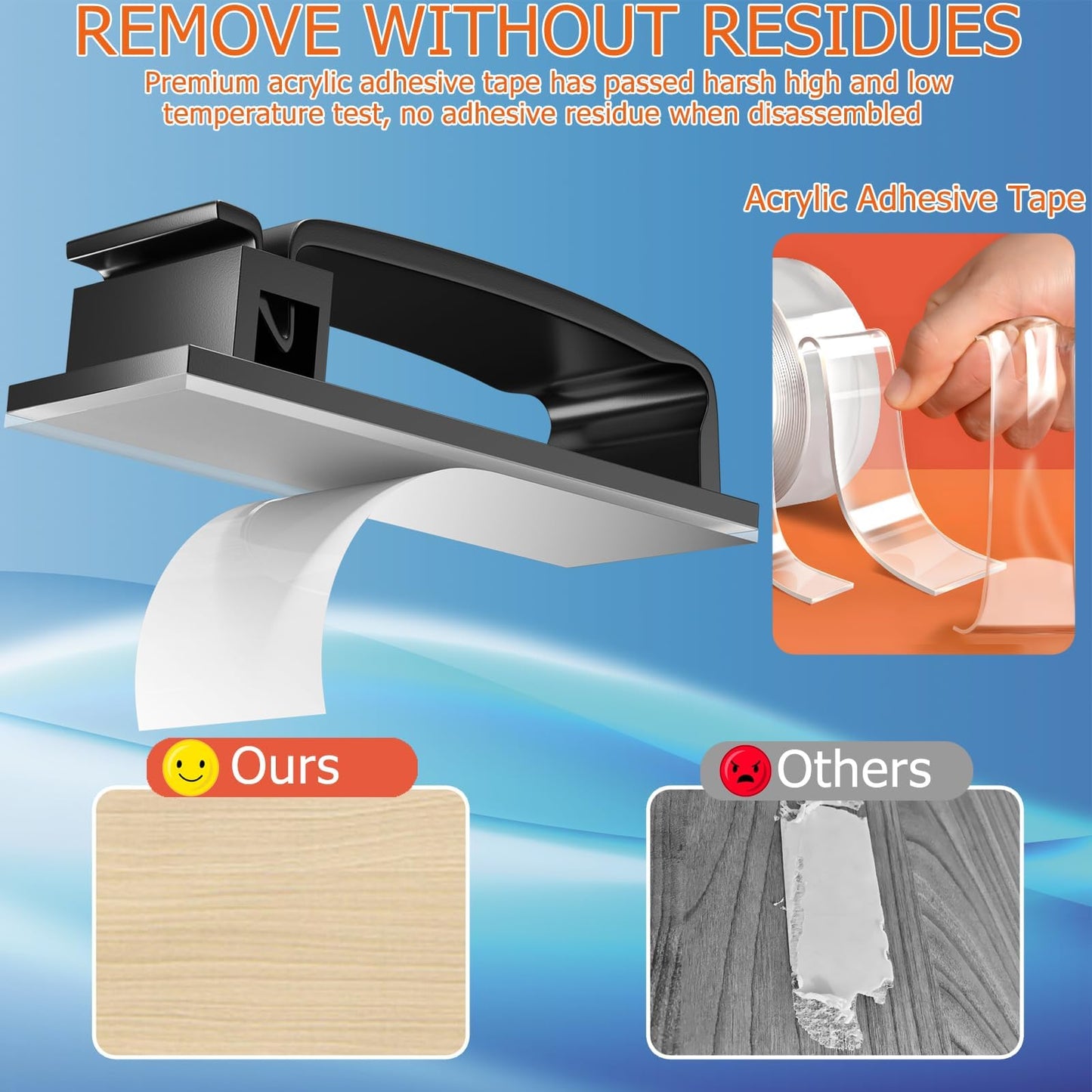 Cable Clips 50Pcs, Cable Management Under Desk Self Adhesive Cable Management Clips, 3 Functions Cord Holder, Large Cable Organizer Wire Keeper for Home Office Desk Phone Car Wall Desktop (Black)