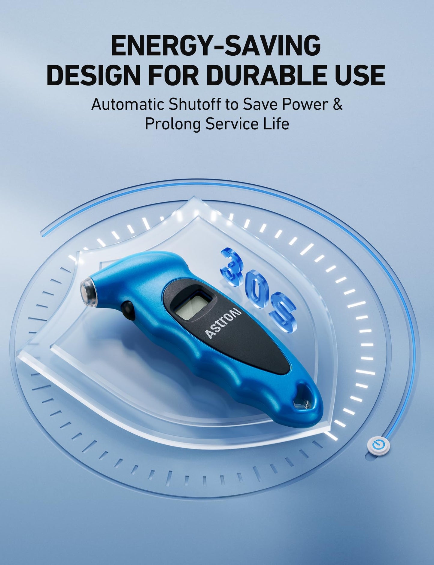 AstroAI Digital Tire Pressure Gauge 0-150PSI, Accurate in 0.1 Increments, Tire Pressure Gauge with Backlit LCD and Presta Valve Adaptor, 4 Units of Measurement for Car Truck Bicycle, Blue