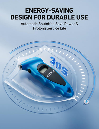 AstroAI Digital Tire Pressure Gauge 0-150PSI, Accurate in 0.1 Increments, Tire Pressure Gauge with Backlit LCD and Presta Valve Adaptor, 4 Units of Measurement for Car Truck Bicycle, Blue