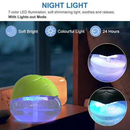 ap airpleasure Water-Based Purifier Air Washer, Air Revitalizer & Freshener, Air Fresher with 7 LED Color Changing Light for Rooms (Green)