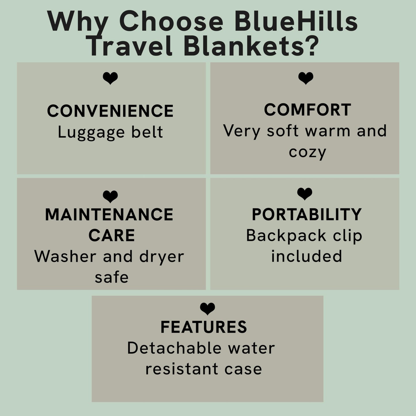 BlueHills Ultra Compact Travel Blanket Pillow in Portable Bag Case with Hand Luggage Belt & Backpack Clip Premium Cozy Soft Compact Pack Large Blanket for Airplane Flight Layover - Navy Blue C001