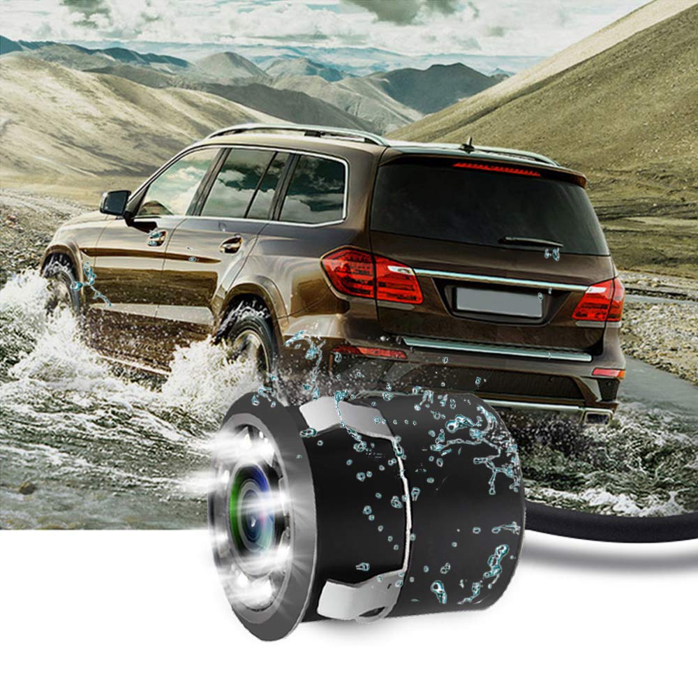 Backup Camera, JPP Embedded Rear View Camera, Waterproof Camera LED Night Vision Reverse Camera for Truck, Car, Travel Trailer