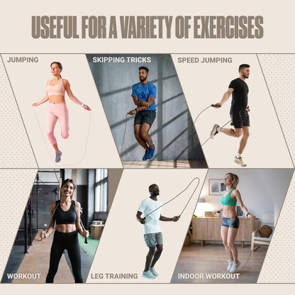 Adjustable Jump Rope for Fitness and Exercise – Skipping Rope for Cardio, Boxing, and Weight Loss – Speed Rope perfect for Men & Women