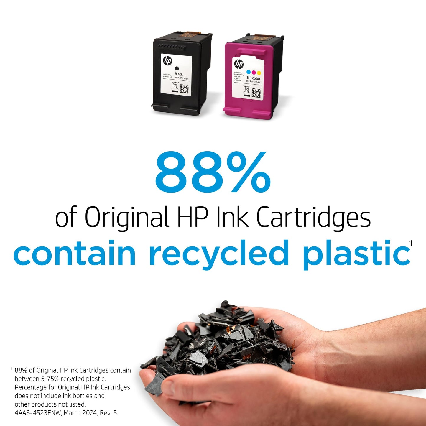 HP 67 Black/Tri-color Ink Cartridges for HP Printers | Works with Printer Series: DeskJet 1255, 2700, 4100; ENVY 6000, 6400 | Eligible for Instant Ink | 3YP29AN