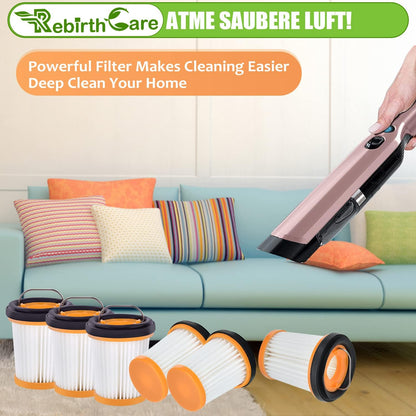 6 Pack WV201 Fiters Replacement for Shark Wandvac ION W1 S87 Handheld Vacuum Filter Replacement WV200, WV201, WV205, WV201BK,WV220, Compare to Part # XHFWV200