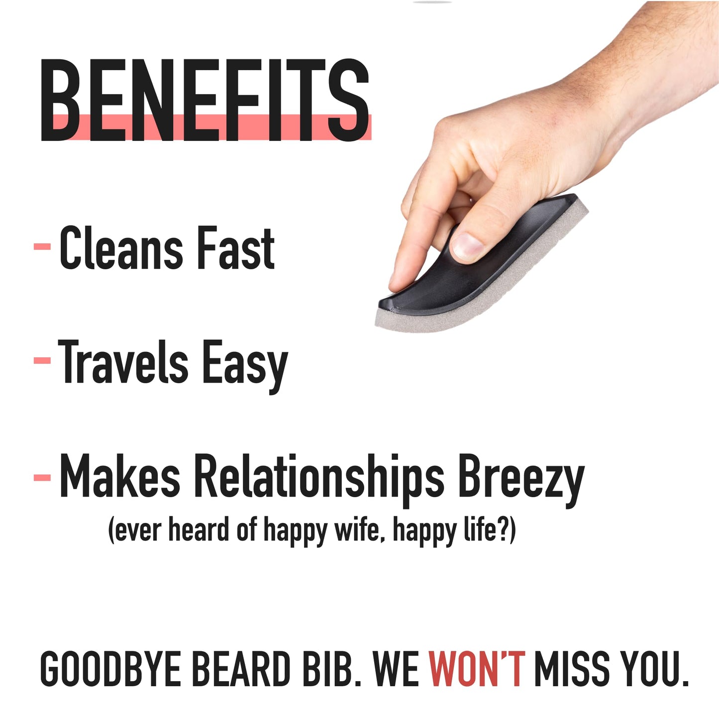 Beard Hair Catcher Sponge for Sink, Beard Bar for Cleaning Bathroom Sink, Egonomic Curved Beard Hair Remover, Clean Men's Hair Trimmings After Shave