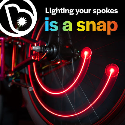 Brightz Bike Wheel Lights (Orbit 2-Pack Red) LED Bicycle Light Kids Bike Accessories Decorations Christmas Xmas Gift Present Stocking Stuffer for Grandson Granddaughter Idea for Boys Girls Tweens