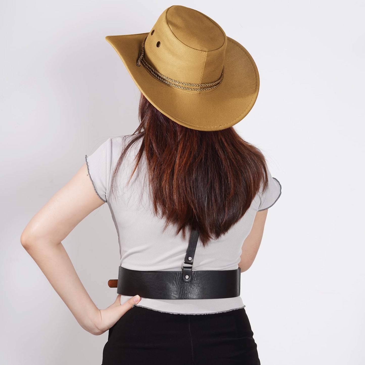 Bskifnn Unisex Western Beach Cowboy (Beige)