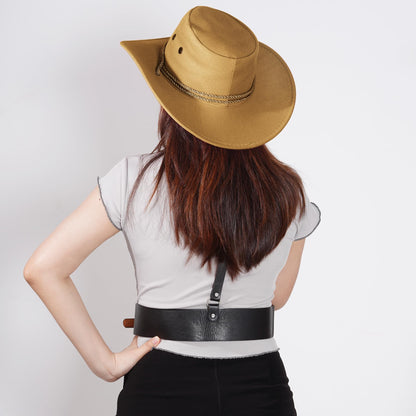 Bskifnn Unisex Western Beach Cowboy (Beige)