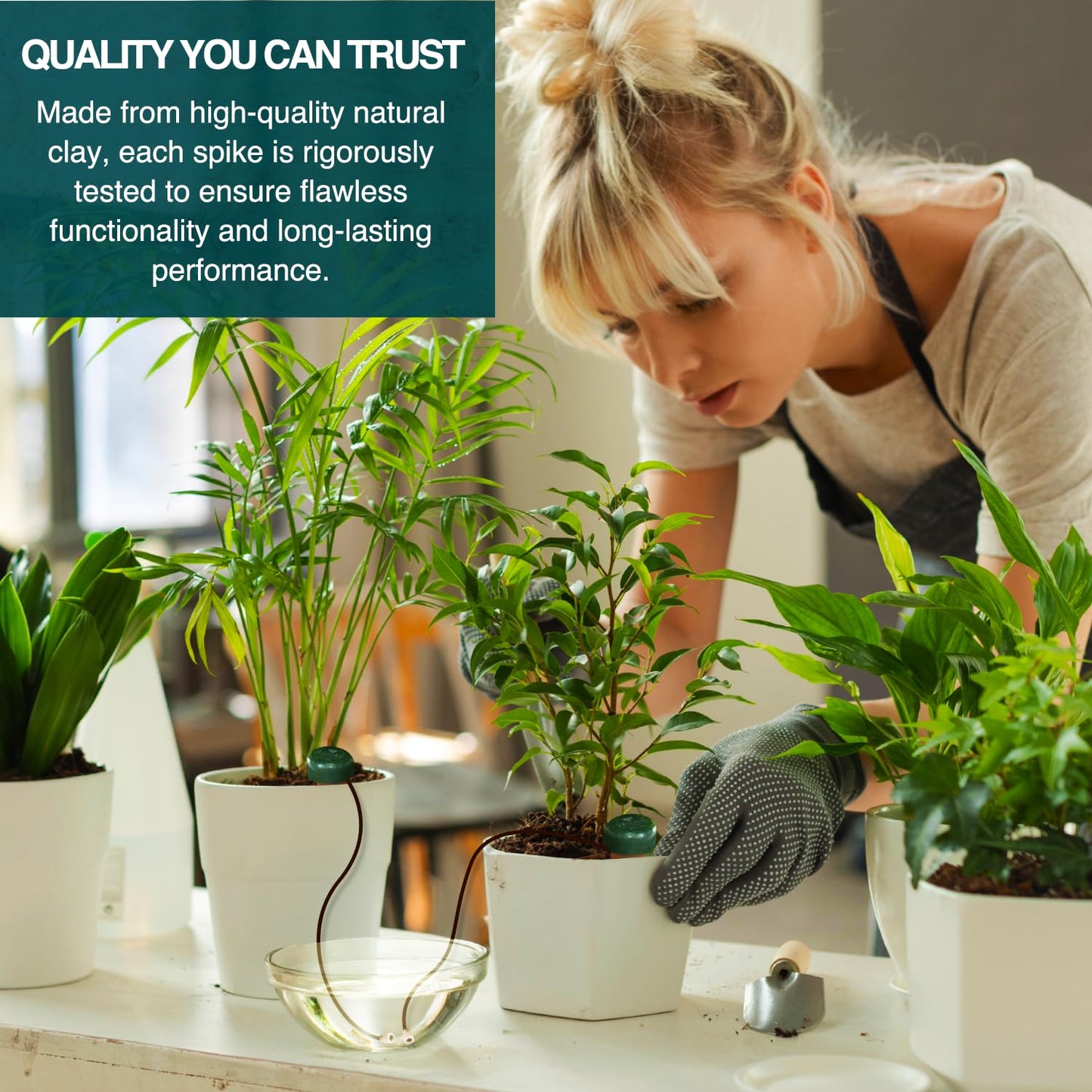 Blumat Classic Plant Watering Stakes - Self-Watering Insert for Indoor and Outdoor Plants - Automatic Slow Release Irrigation System for Potted Plants - Houseplant Care Device (6 Pack)