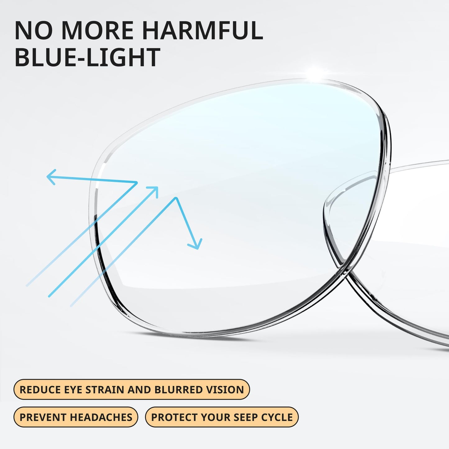 IBOANN Oversized Blue Light Glasses for Woman, Funky Fashion Glasses With Preppy Look, Eye Strain Computer Glasses