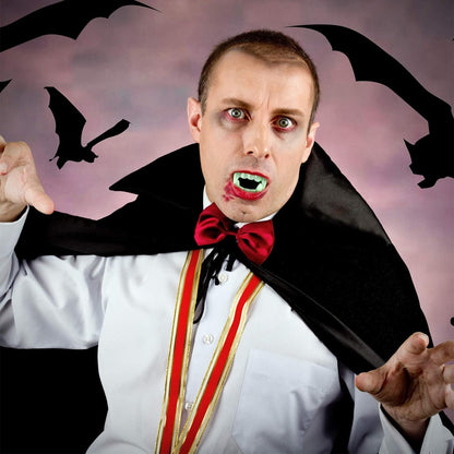 Boao 15 Pcs Halloween Vampire Teeth Bulk Plastic Vampire Fangs Bright Color Fake Teeth Cosplay Costume Accessories for Boys and Girls Halloween Party Favors Supplies