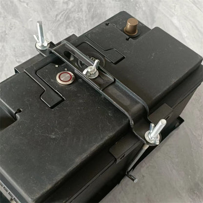 Aoerzn Premium Adjustable Battery Hold Down for Tray, Universal Adjustable Battery Crossbar with J Bolt, fit for SUV Car, Good Contact, Corrosion Resistance (11inches / 27cm bolts)