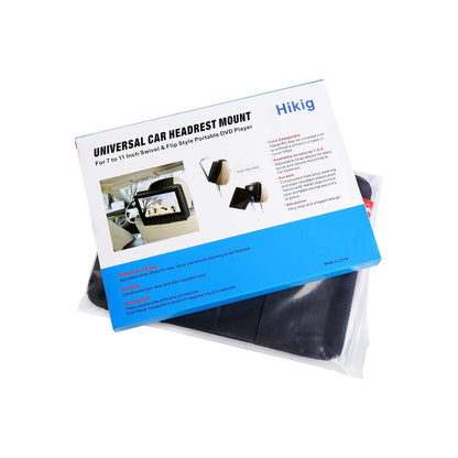 Hikig DVD Player Headrest Mount Holder - Portable DVD Player Mount for Car Back Seat Headrest - Swivel & Flip - 7 to 11 Inch