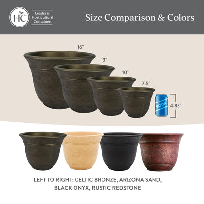 7.5" Sierra Planter w/Internal Disk Celtic Bronze