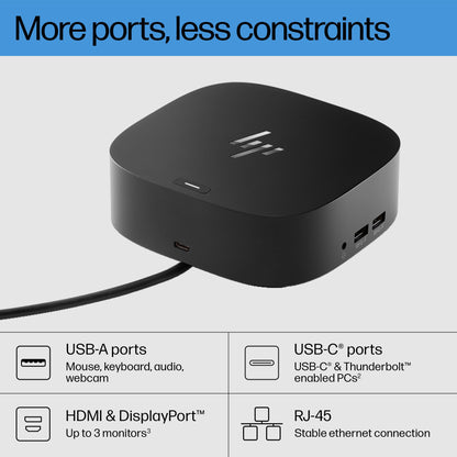 HP USB-C Dock G5-11-in-1 Adapter for Both USB-C and Thunderbolt-Enabled Laptops, PCs, & Notebooks - Single Cable for Charging, Networking, or Data Transfers - Great for Secure & Remote Management