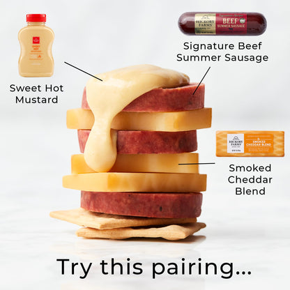 Hickory Farms Signature Beef Meat and Cheese Gift Basket (Medium) - Box Set | Charcuterie Board Food | Summer Sausage | Father's Day | Mother's Day | Easter | Christmas | Holiday | Housewarming | Gourmet | Sympathy | Care Package