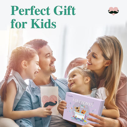 Bath Bombs for Kids with Surprise Toys Inside for Girls Boys - 12 PCs Bubble Bath Fizz Balls Gift Set with Puppy Toy, Gentle and Kids Safe for Easter Eggs Stuffers