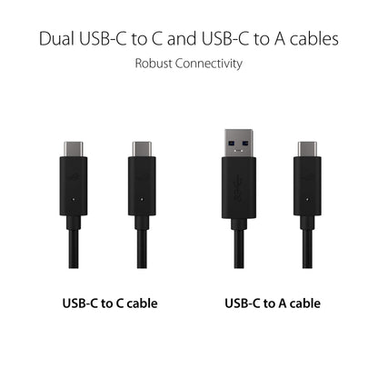 ASUS ROG STRIX Arion Aluminum Alloy M.2 NVMe SSD External Portable Enclosure Case Adapter, USB 3.2 Gen 2 Type-C (10 Gbps), USB-C to C and USB-C to A Cables, Fits PCIe 2280/2260/2242/2230 M Key/B+M Key