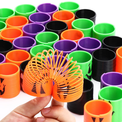 AYOGU Pack of 48 Magic Springs for Halloween Party Favors, Mini Magic Springs Toys for Kids-Perfect for Trick or Treat Party Supplies