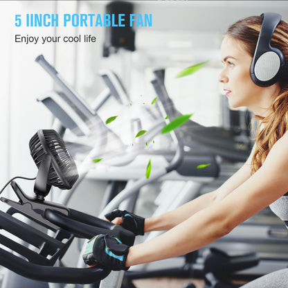 BESKAR Small Clip on Fan, 3 Speeds USB Fans with Strong Airflow, Clip & Desk Fans USB Plug in with Sturdy Clamp - Ultra Quiet operation for Office Dorm Bedroom Stroller