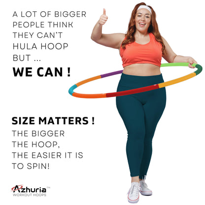 Azhuria Weighted Hula Hoop Plus Size | 3.2lb Weight, 43in Diameter | Extra Large Hula Hoop for Adults Weight Loss | Easy to Spin, Soft Padding | Exercise Hoop for Beginners & Advanced Hoopers