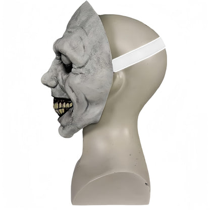 Aerkersun Scary Halloween Mask for Adults, Realistic and Durable Natural Latex Creepy Horror Mask for Cosplay and Halloween Party (White eyed demon)