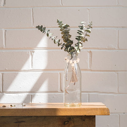 AEKAO Set of 12 Wood Bead Napkin Rings with Jute Rope Tassels for Christmas Farmhouse Wedding Home Dining Table Party Decoration