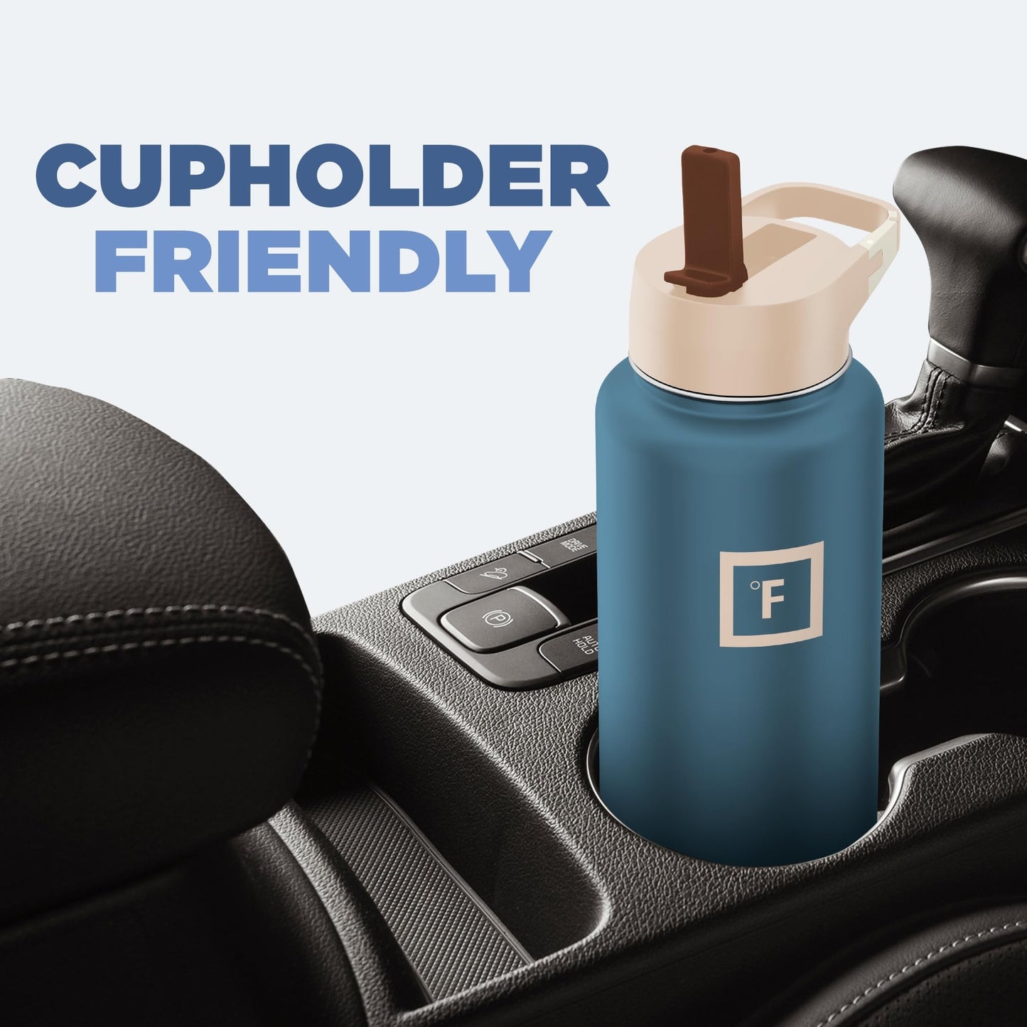 IRON °FLASK Camping & Hiking Hydration Flask with Straw Lid & Boot - Stainless Steel, Double Walled & Vacuum Insulated Water Bottle - Leak Proof & BPA Free (Desert Oasis, Straw - 22 oz)