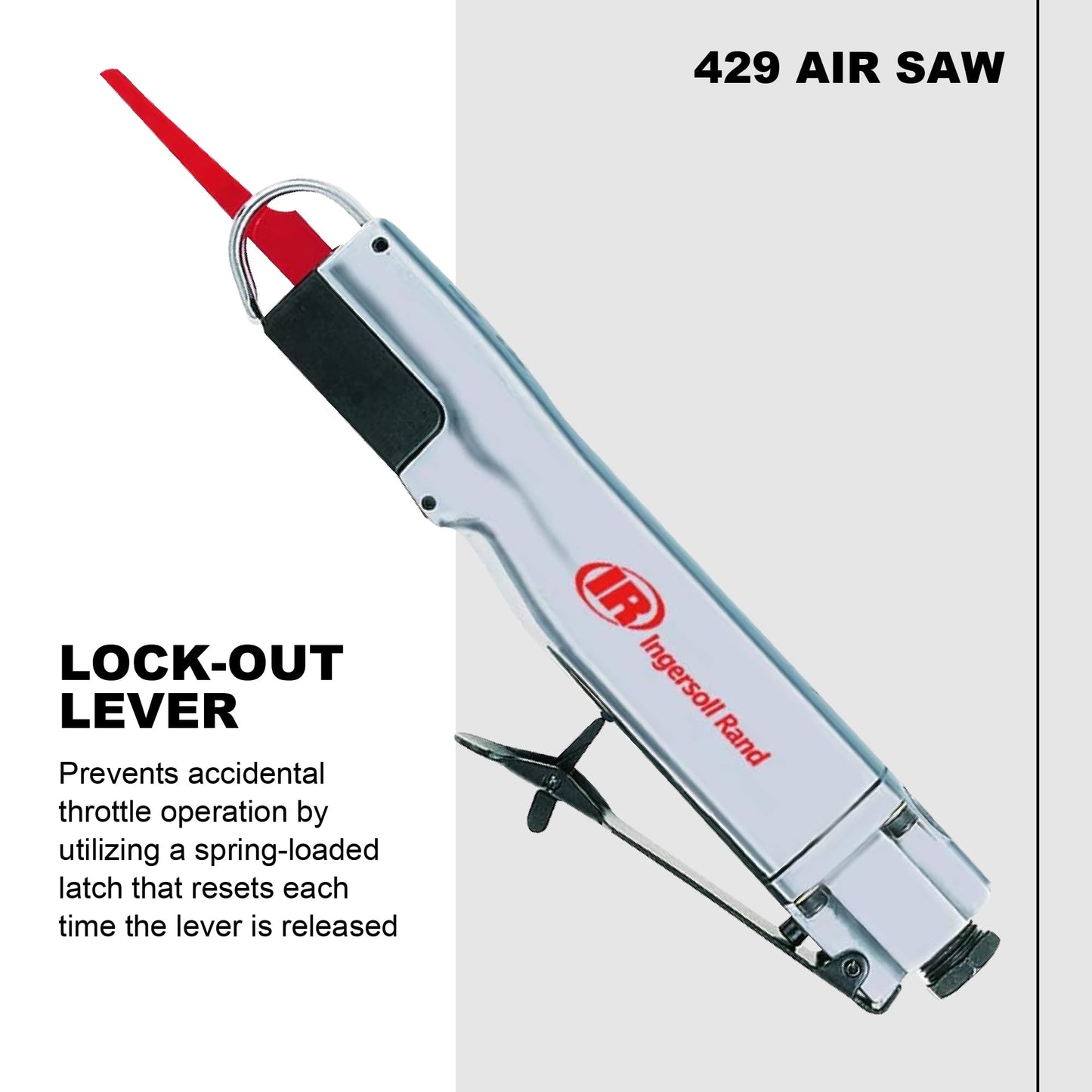 Ingersoll Rand 429 Reciprocating Air Saw, 3/8" Stroke Length, 10,000 Strokes per Minute, 1.3 lbs