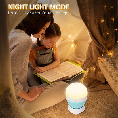 artidoo Night Light for Kids - Star Projector for Bedroom with 2 Theme(Dinosaur & Starry Sky - Night Lamp,4 LED Bulbs 9 Light Color Changing with USB Cable - Dinosaur Egg Design,Unique Gift- Blue.