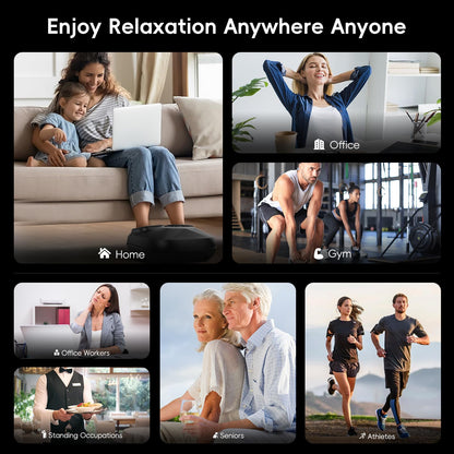 Howdy Shiatsu Foot Massager Machine with Heat, Compression & Remote - Deep Kneading, 3 Intensity Levels, Gifts for Women/Mom/Dad - Fits Size 12, Removable Washable Covers & Portable Storage Bag