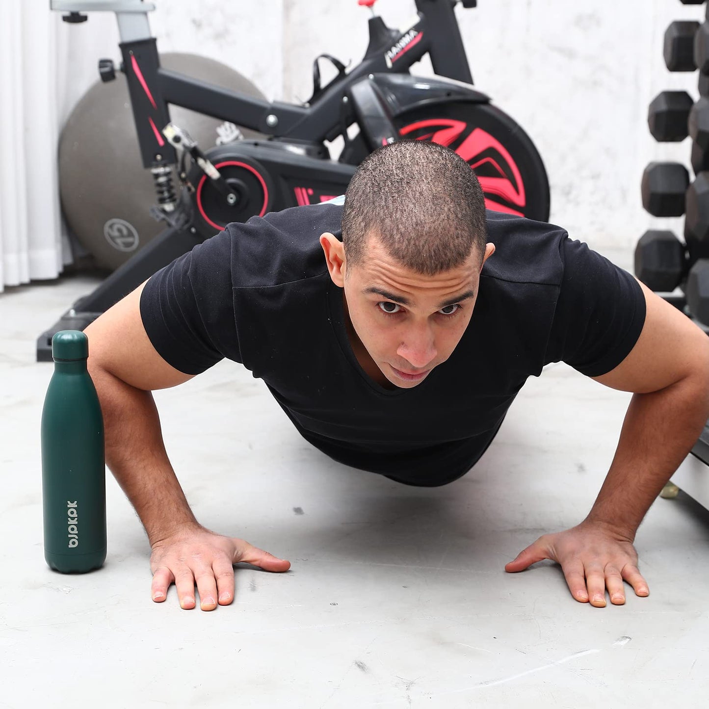 BJPKPK 17oz Insulated Stainless Steel Water Bottles,Sports Water Bottles Keep Cold for 24 Hours and Hot for 12 Hours,BPA Free for Travel,Navy blue