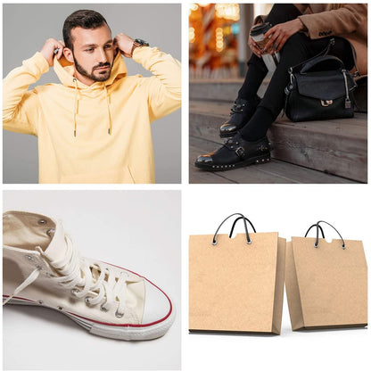 Bememo 1/4 Inch Grommet Kit 200 Sets Grommets Eyelets with 3 Pieces Install Tool Kit and Box for Shoes Clothes Crafts Bag