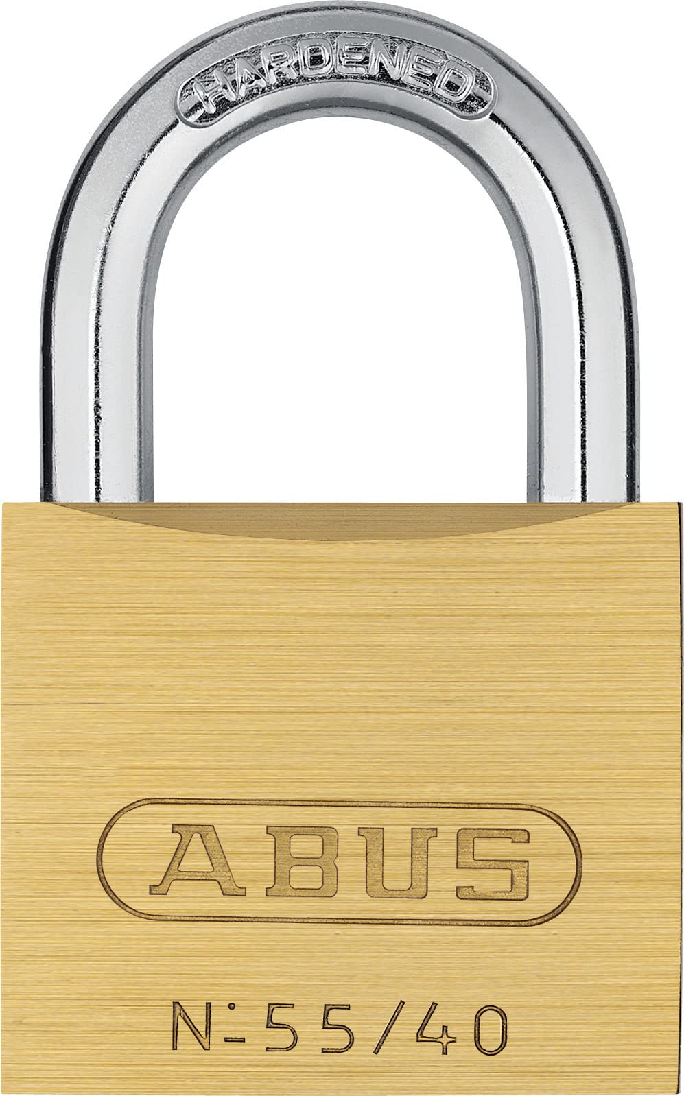 ABUS 55/40 Solid Brass Keyed Padlock with 2 Keys, Hardened Steel Shackle with Anti Corrosion Inner Lock Components, Keyed Different