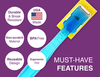 Arrow Home Products Dish Sponge with Soap Dispenser Handle - Fillable Dish Wand for Quick, Convenient Cleaning - Made in the USA - Easy to Refill, Built-In Scrubber, Ideal for Dishes and Pans