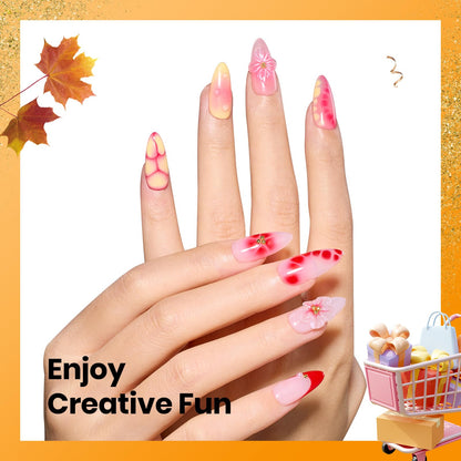 Beetles Blooming Gel - 15ml Clear Gel Polish Blossom Fall Halloween Nail for Spreading Effect Marble Natural Stone Watercolor Floral Print Soak off UV/LED Lamp Needed, Diy Nail Art Design Gift