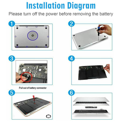 A1405 A1466 Laptop Battery for MacBook Air 13 inch A1466 (Mid 2012,Mid 2013,Early 2014, Early 2015,2017) A1369(Late 2010,Mid 2011 Version) fits A1496 A1377 (EMC :2925, 2469, 2559, 2392) [Upgraded 3.0]
