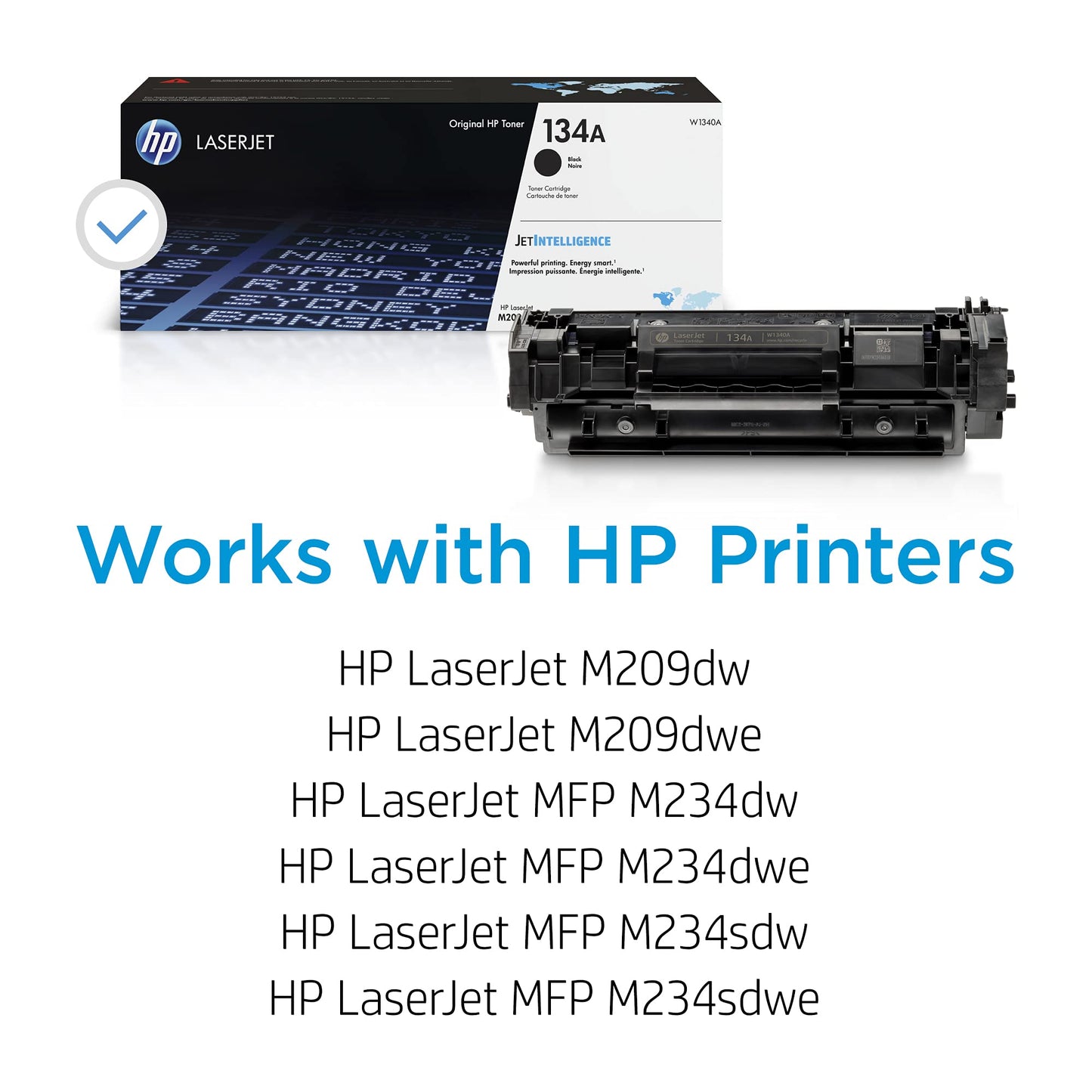 HP 134A Black Toner Cartridge for HP Printers | Works with LaserJet M209 Series; LaserJet MFP M234 Series | W1340A