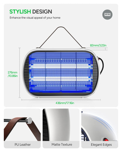 Buzbug Bug Zapper Indoor for 5000 Sq. Ft., 20W Instant Electric Mosquito Zapper, High-Voltage Fly Zapper, Fruit Fly Traps Fly Killer -MA015