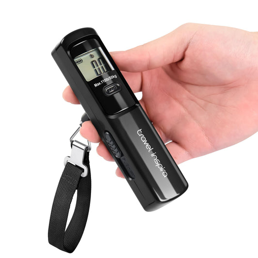 Battery-Free Luggage Scale, Suitcase Scale for Travel, 110 lbs/50 kg, Portable Handheld Weight Scale, No Batteries Needed