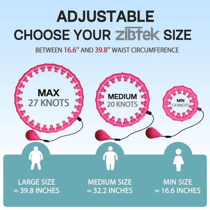 Argvsde Weighted Hula Infinity Fitness Hoop for Adult Weight Loss, 2 in 1 Smart Fitness Workout Hula Circle Hoops with 27 Detachable Knots, Exercise Fit Hoop Suitable for Women and Beginners