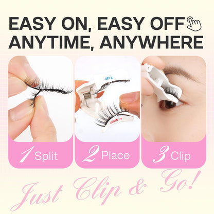 CALAILIS Magnetic Eyelashes with Applicator Upgrade Soft Magnetic Lashes Natural Look Reusable No Glue or Eyeliner Needed Easy to Wear and Remove (RC02)