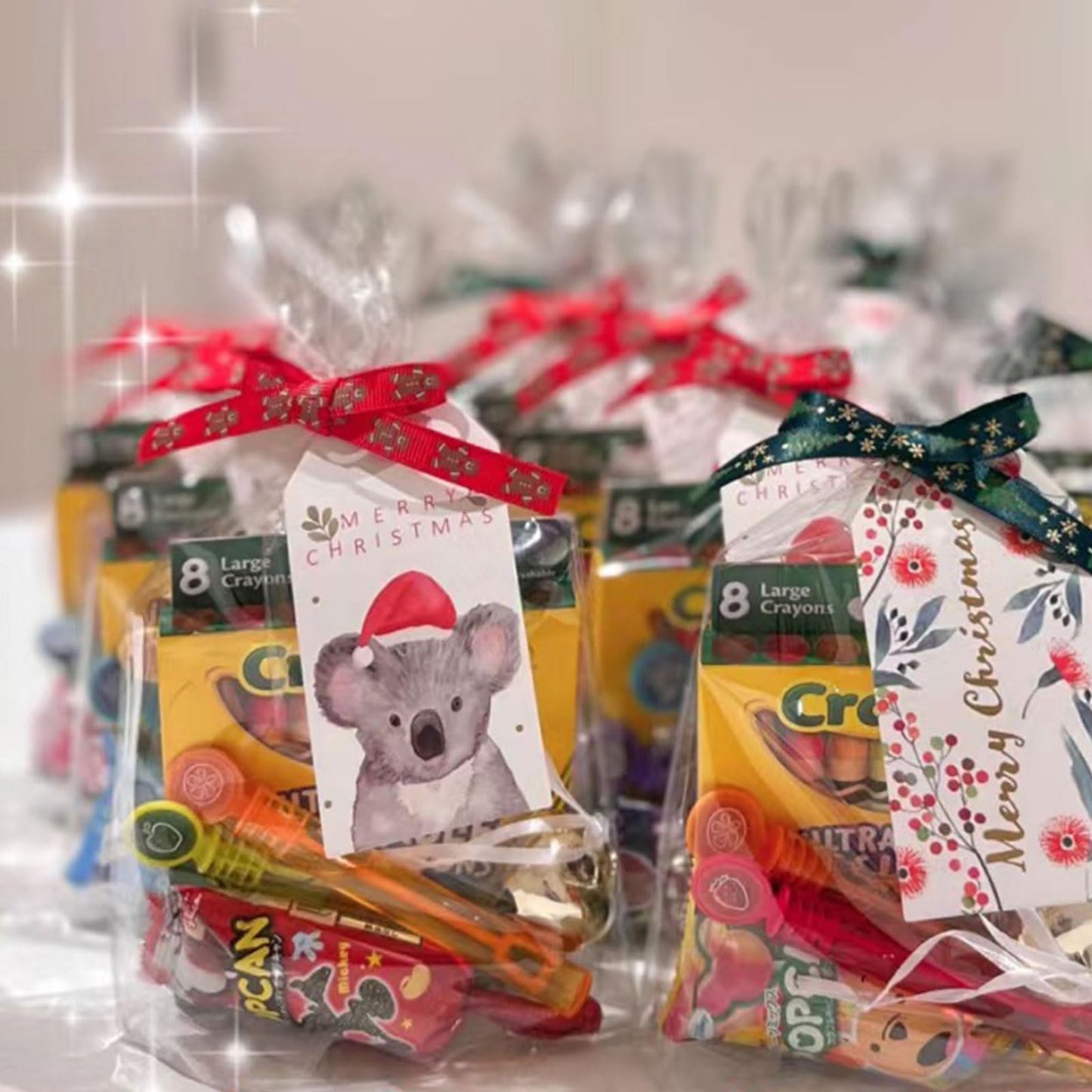 WIKDAY Cellophane Bags 50 PCS 10x14 Inches Clear Gift Gags with Ties Plastic Treat Party Favor Candy Bags for Gift Giving, Packaging Snack, Products