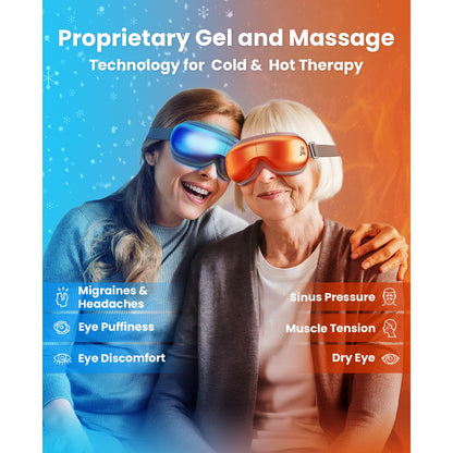 BOB AND BRAD Eye Massager with Heat and Cooling, Birthday Gifts for Women Men Her Him, EyeOasis 3 Eye Mask for Migraines, Heated Face Massager for Dry Eyes Strain Relief Improve Sleep