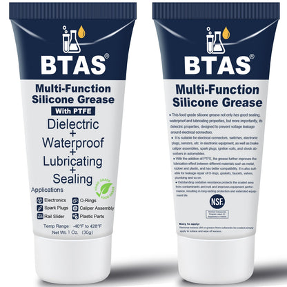 BTAS Dielectric Grease for Electrical Connectors Automotive Spark Plug Boot Battery Terminal Marine Dialectical Electronics Wiring Die Electric Contact Silicone Dialectric Grease 1 oz 1 Pcs