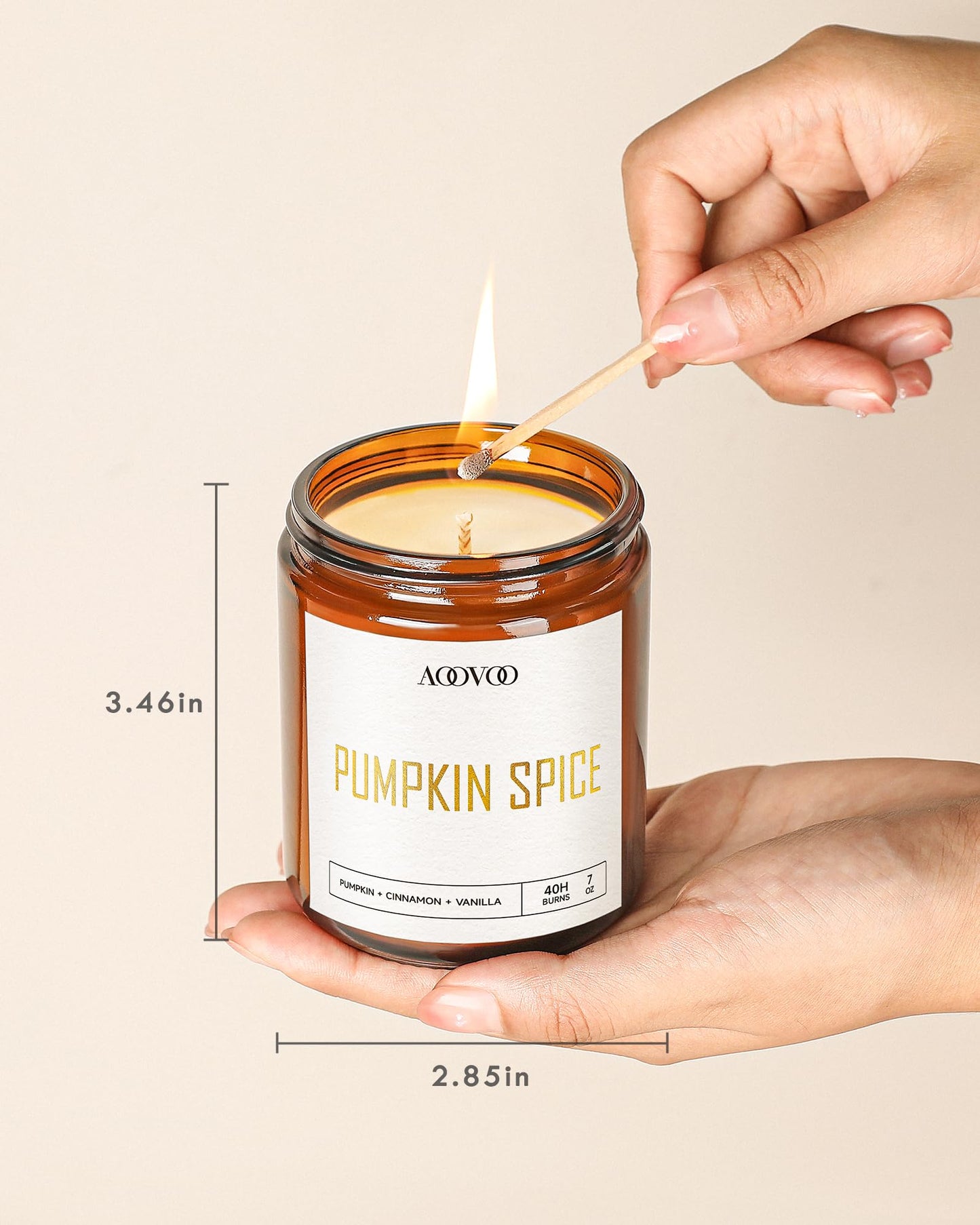 AOOVOO Fall Candles - 6 PC Scented Candle, 42 oz Soy Candles, Soy Candle for Home Scented, Apple Pie/Cinnamon Roll/Cinnamon Apple/Pumpkin Nutmeg Pie/Pumpkin Spice/Baking Spice