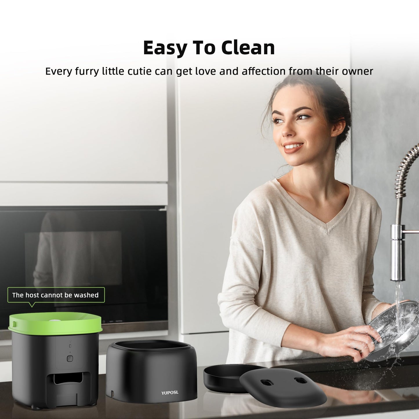 Automatic Cat Feeder, 5G WiFi Cat Food Dispenser with Freshness Preservation, 2L Timed Cat Feeder with APP Remote,15 Meals Per Day, Programmable Portion Size, Auto Pet Feeder Also for Small Dogs